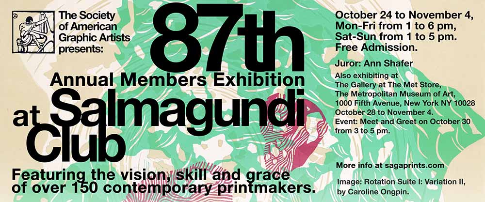 Society of American Graphic Artists : 87th annual members exhibition banner