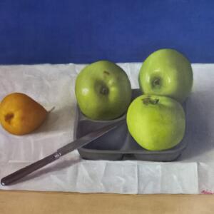 Therese McAllister [NRA 2022] Still life with apples, 2022