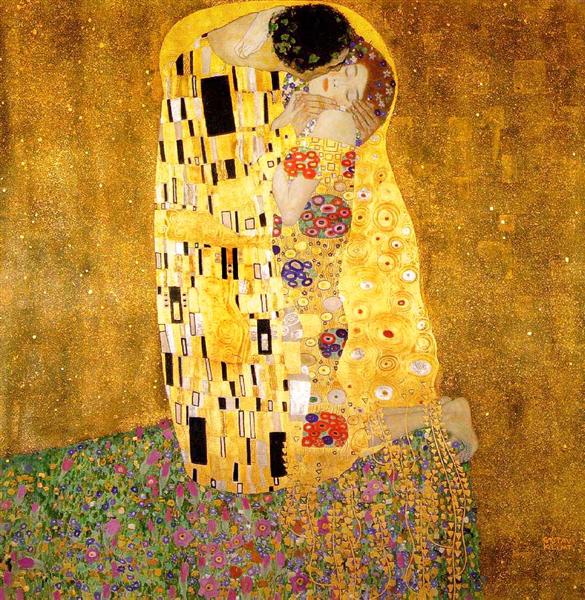 Gustav Klimt, The kiss, 1907-08, at Galerie Belvedere in Vienna