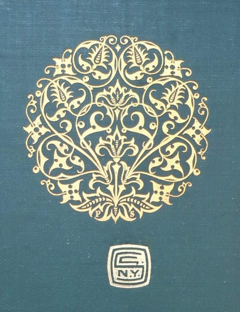 The forest green cover of a book by Percy Smith, featuring an intricate ivy pattern forming a central circle.