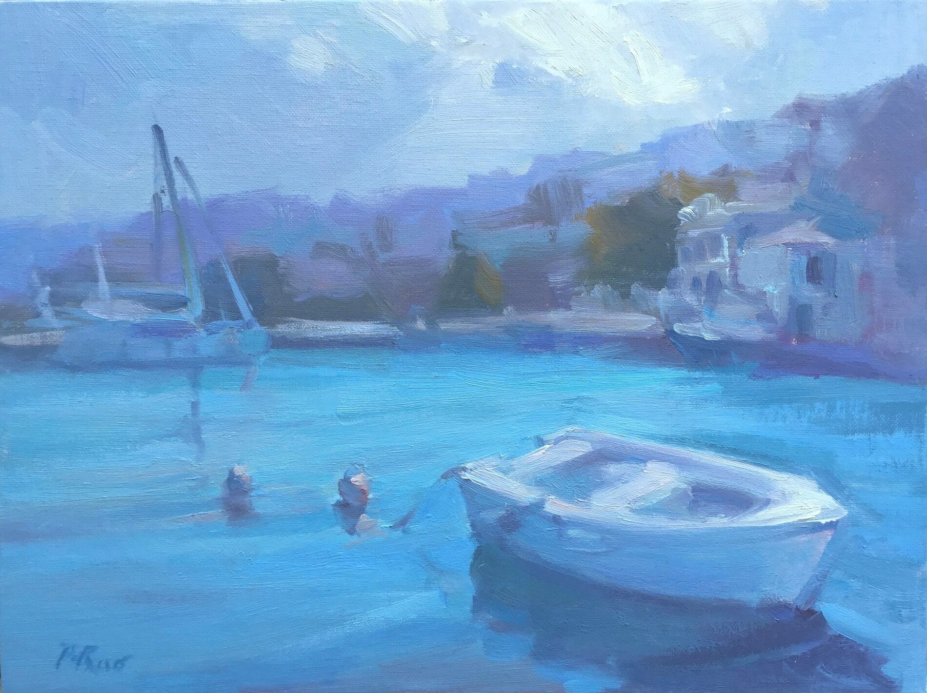 Pratima Rao [NRA 2015] : Afternoon light at the harbor | Salmagundi Club