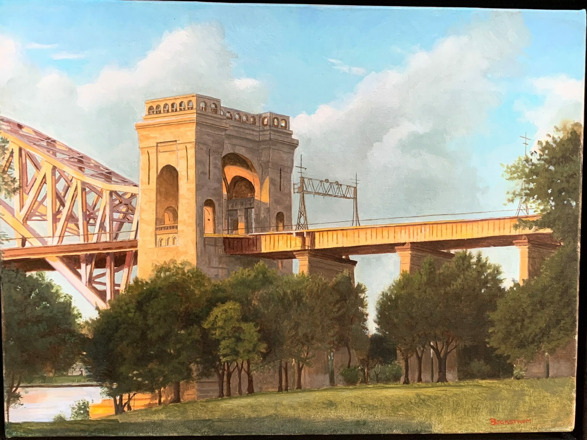 Brandon Beckstrom [NM] : Hellgate Bridge | Salmagundi Club
