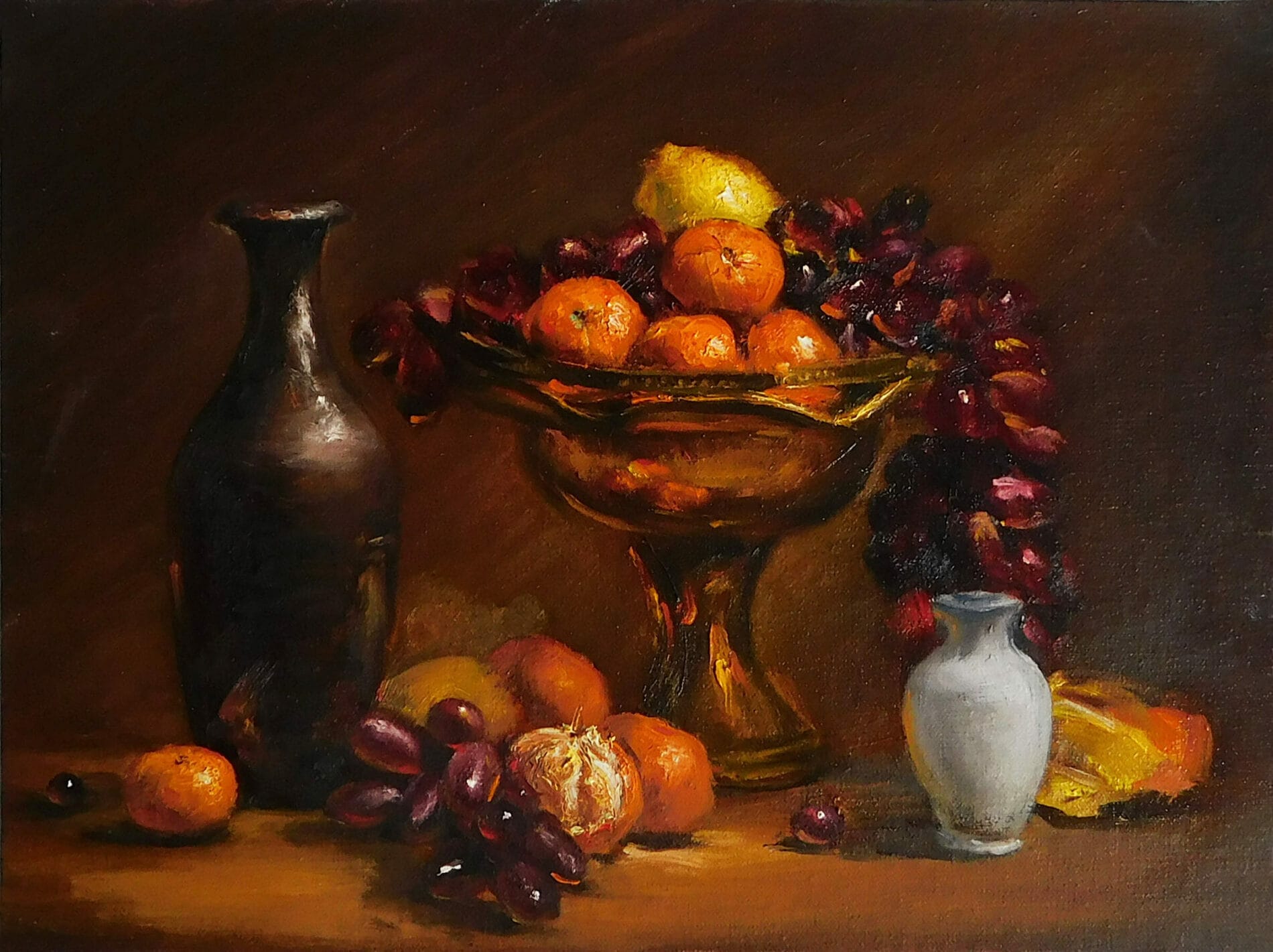 Zhi Li [RA 2020] : Copper w Fruits | Salmagundi Club