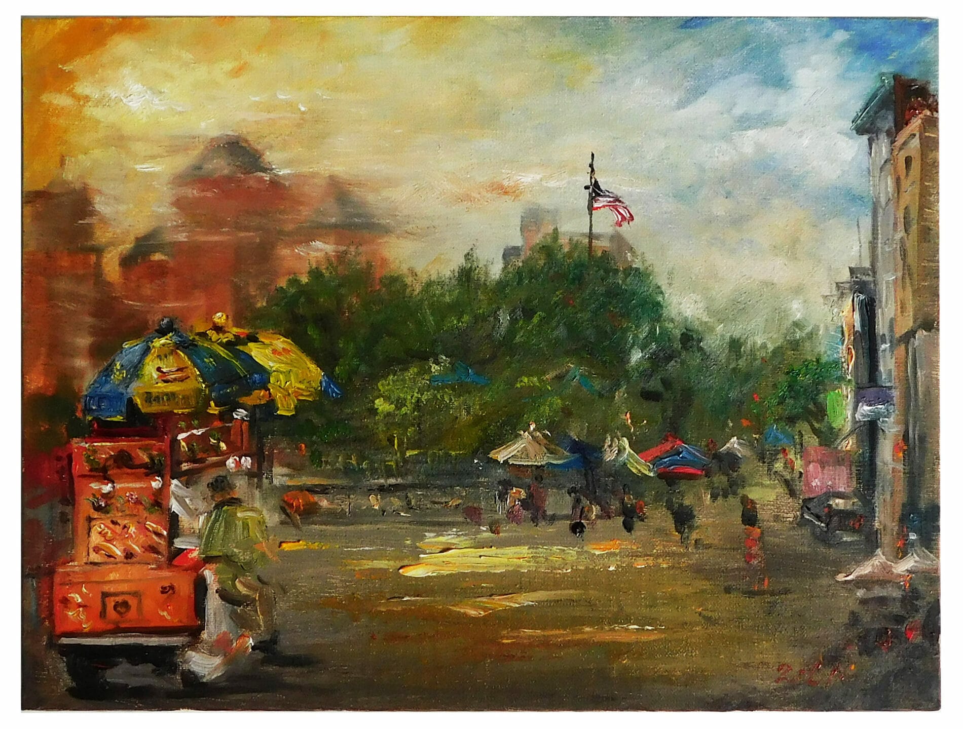 Zhi Li [RA 2020] : The Corner of Union Square | Salmagundi Club