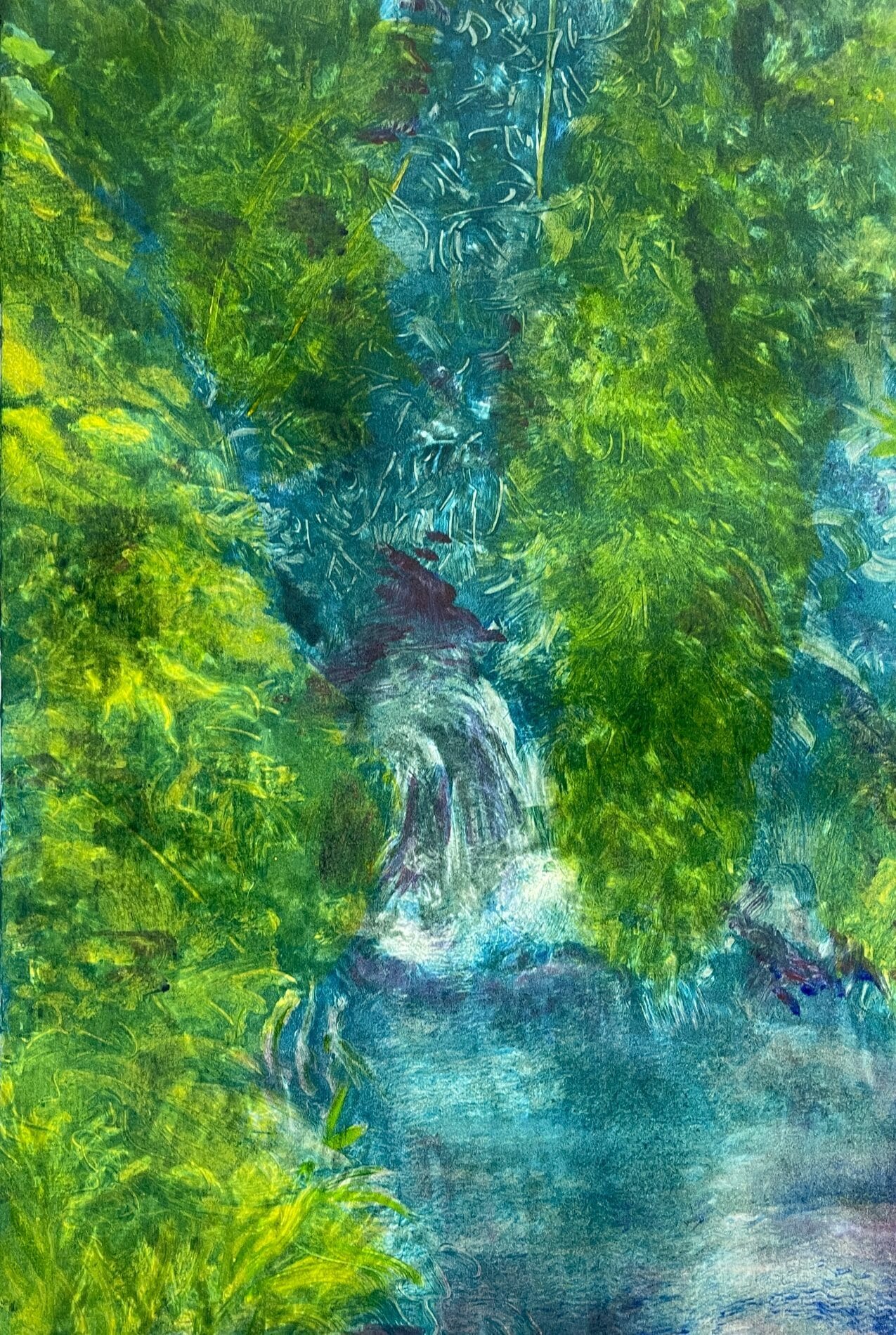 Melinda Green Tepler [NM] : Hawaiian Waterfall | Salmagundi Club