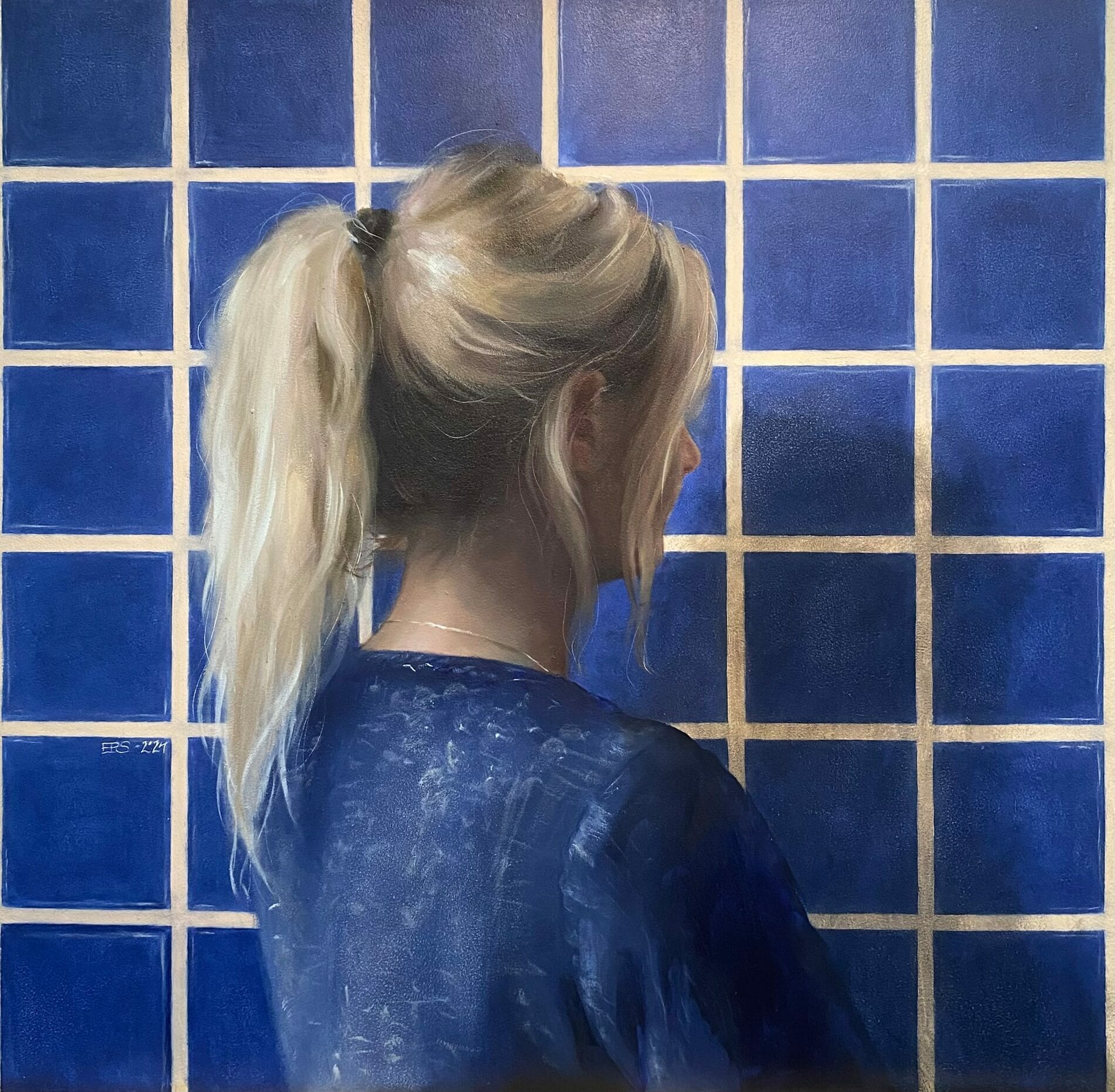 Emma Rach-Syslak [SCH NRA 2024] : Eva in Blue | Salmagundi Club